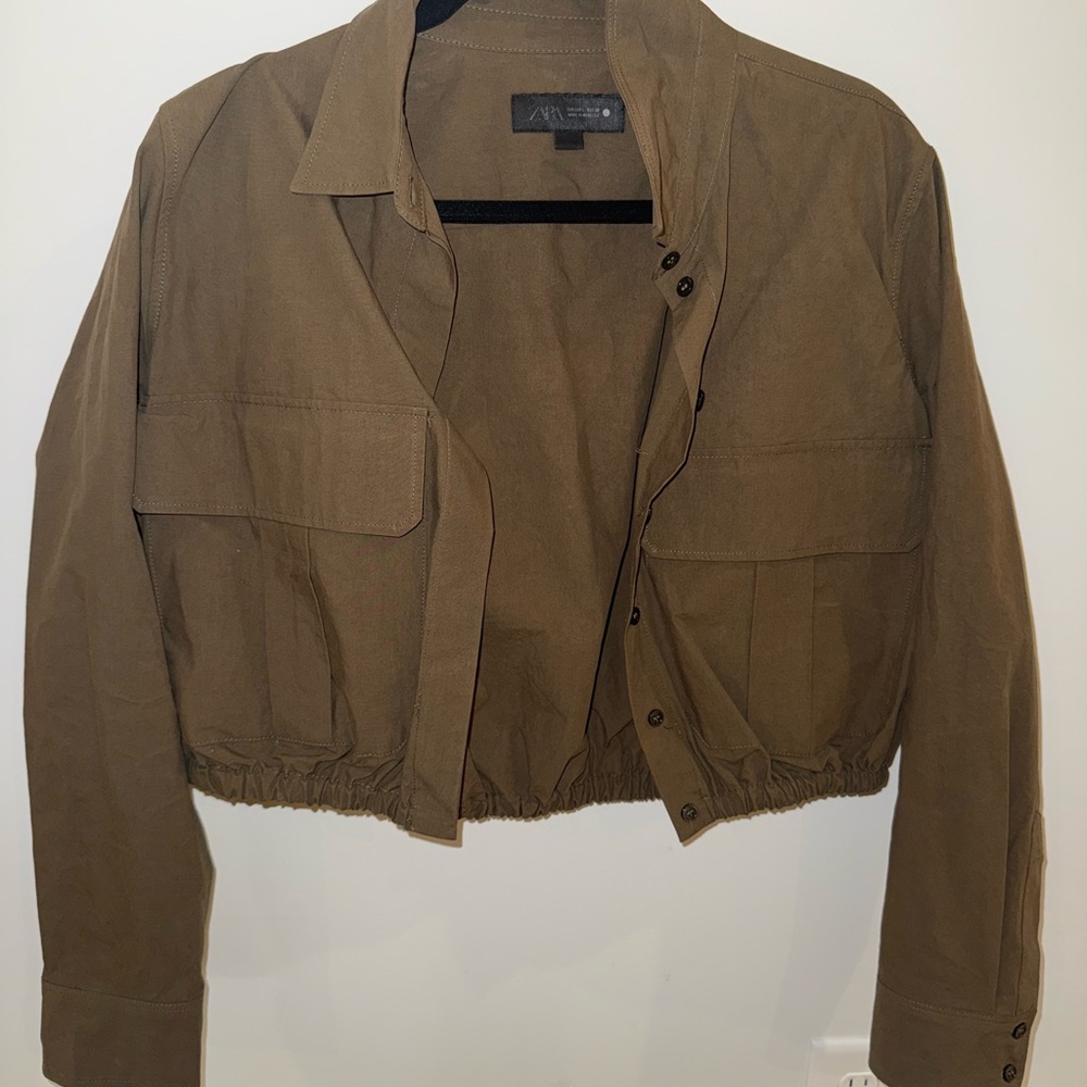 Zara Tan Utility Jacket